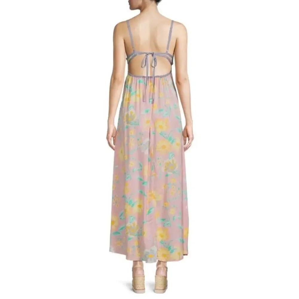 New Free People Wisteria Maxi Dress Light Combo Size Large - Picture 5 of 11